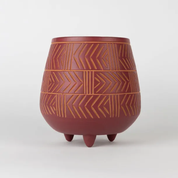 Hattaya Red Terracotta Planter with Feet