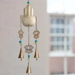 Hema Hamsa Recycled Iron & Glass Chime