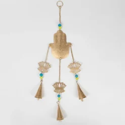 Hema Hamsa Recycled Iron & Glass Chime