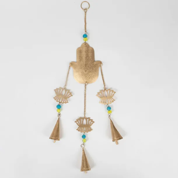 Hema Hamsa Recycled Iron & Glass Chime