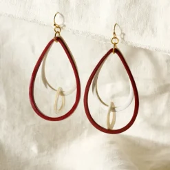 Hien Triple Teardrop Earrings