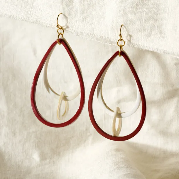 Hien Triple Teardrop Earrings