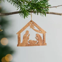 Holy Night Cinnamon Bark Ornament