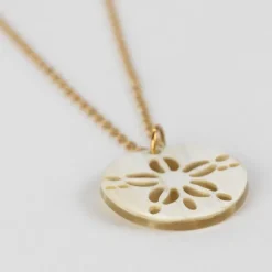 Horn Sand Dollar Pendant Necklace