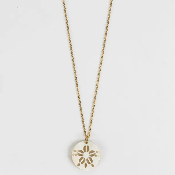 Horn Sand Dollar Pendant Necklace