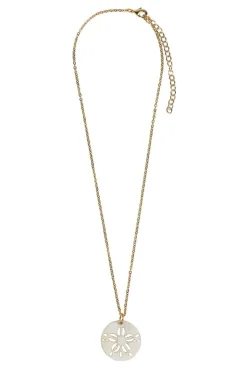 Horn Sand Dollar Pendant Necklace