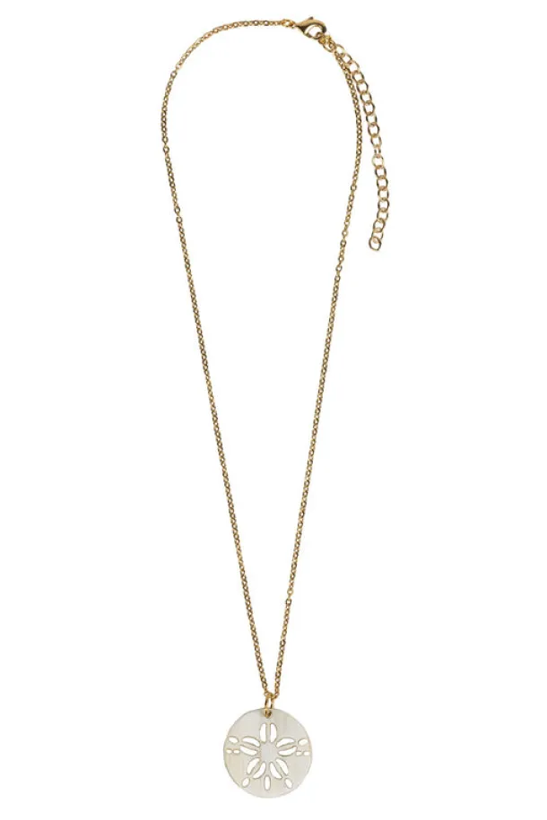 Horn Sand Dollar Pendant Necklace