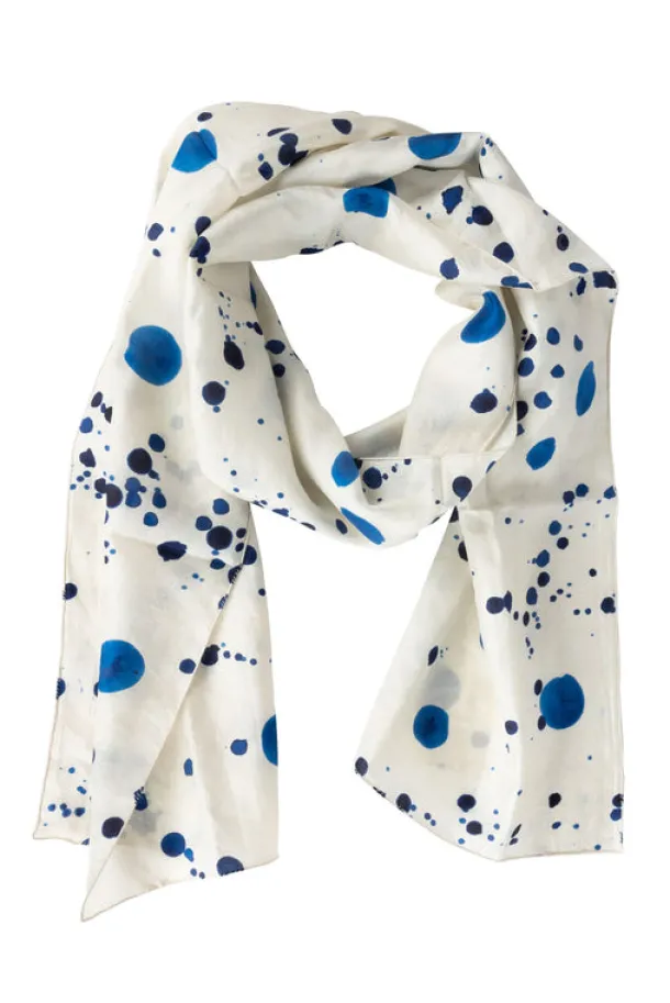 Ink Splatters Silk Scarf