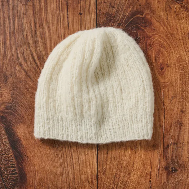 Ivory Wool Knit Hat