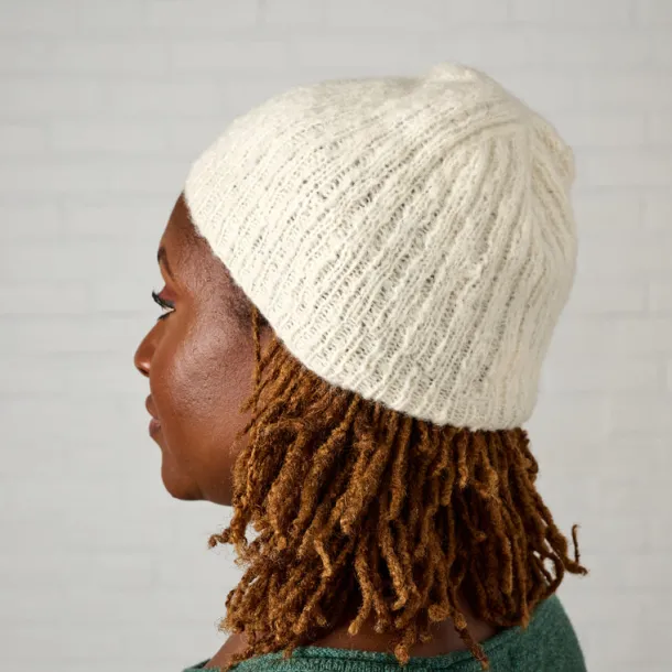 Ivory Wool Knit Hat