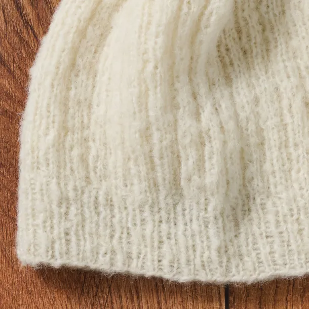 Ivory Wool Knit Hat