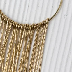 Jaya Brass Fringe Hoop Earrings