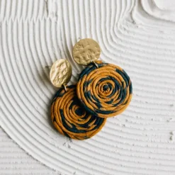 Jia Recycled Sari Dangle Earrings