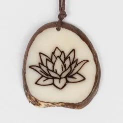 Joya Lotus Tagua Pendant Necklace