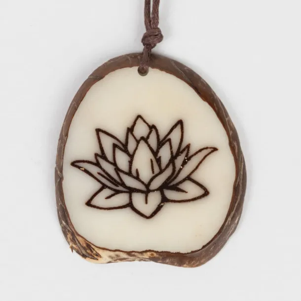 Joya Lotus Tagua Pendant Necklace
