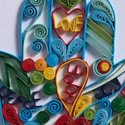 Joyful Hamsa Hand Quilled Card