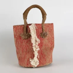 Jute & Cotton Bucket Bag