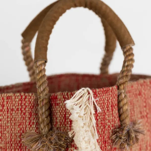 Jute & Cotton Bucket Bag