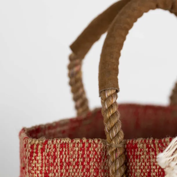 Jute & Cotton Bucket Bag