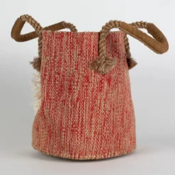 Jute & Cotton Bucket Bag