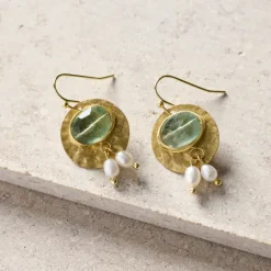 Kabru Brass Drop Earrings