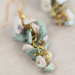 Kali Turquoise Cluster Dangle Earrings