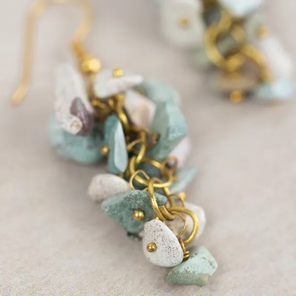 Kali Turquoise Cluster Dangle Earrings
