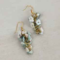 Kali Turquoise Cluster Dangle Earrings