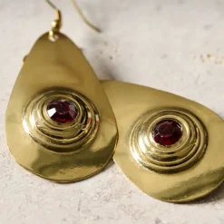 Kamet Brass Drop Earrings