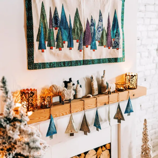 Kantha Forest Wall Hanging