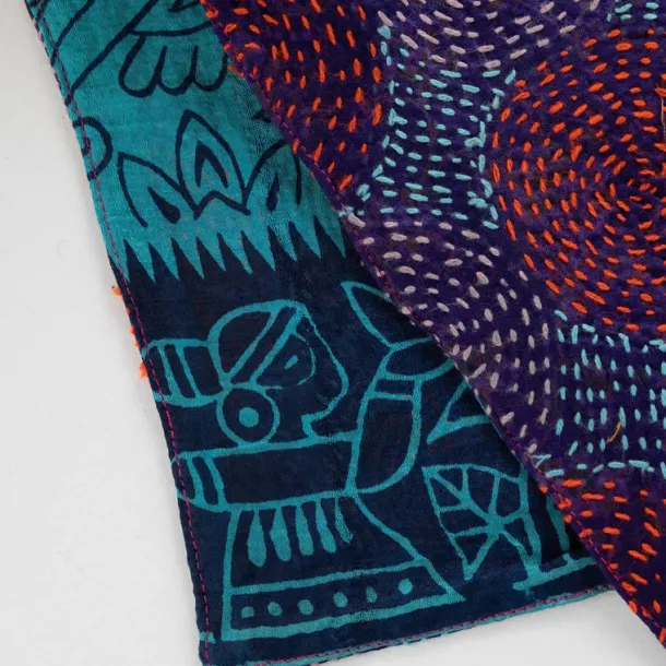 Kantha Silk Scarf