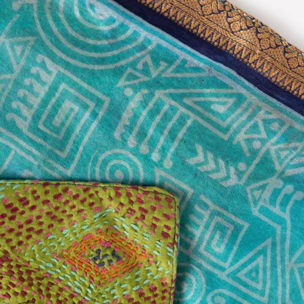 Kantha Silk Scarf