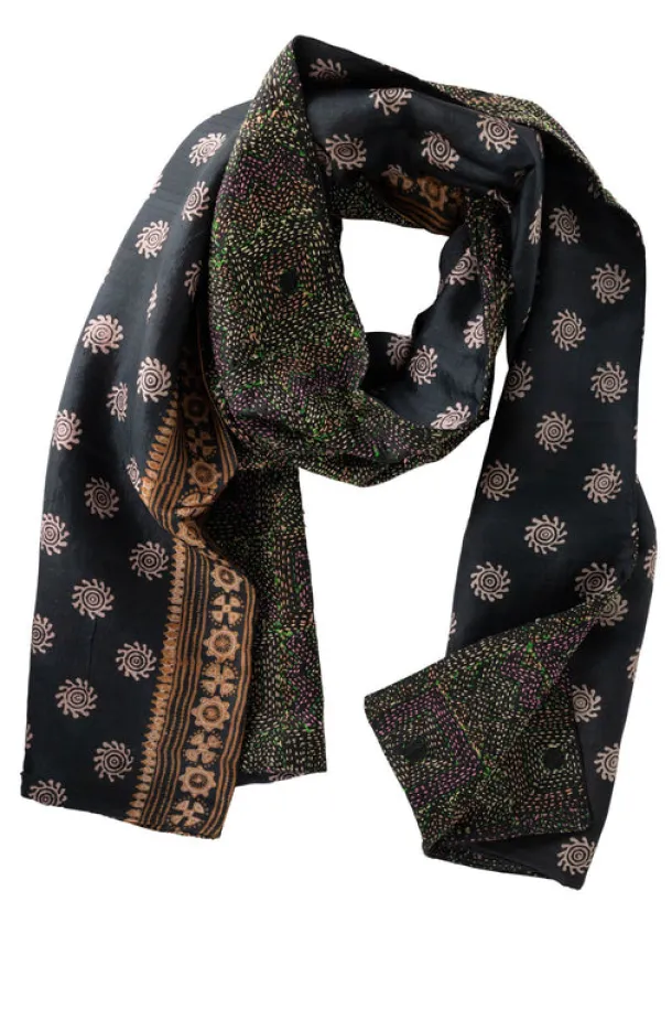 Kantha Silk Scarf
