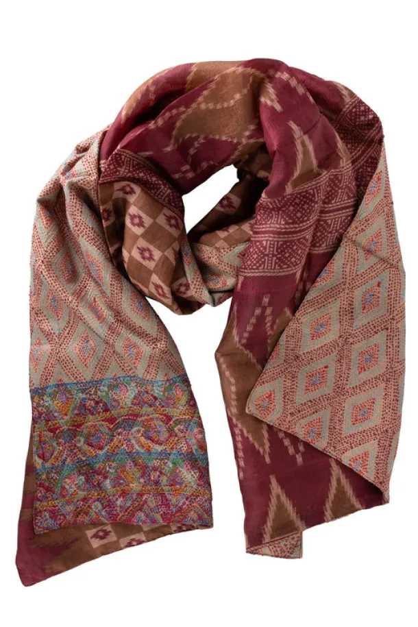 Kantha Silk Scarf