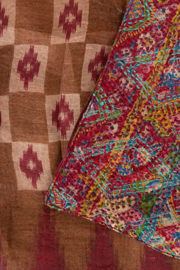 Kantha Silk Scarf