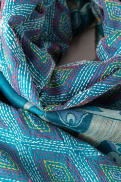 Kantha Silk Scarf