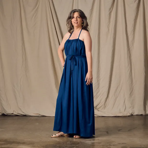 Kanya Blue Cotton Maxi Style Dress