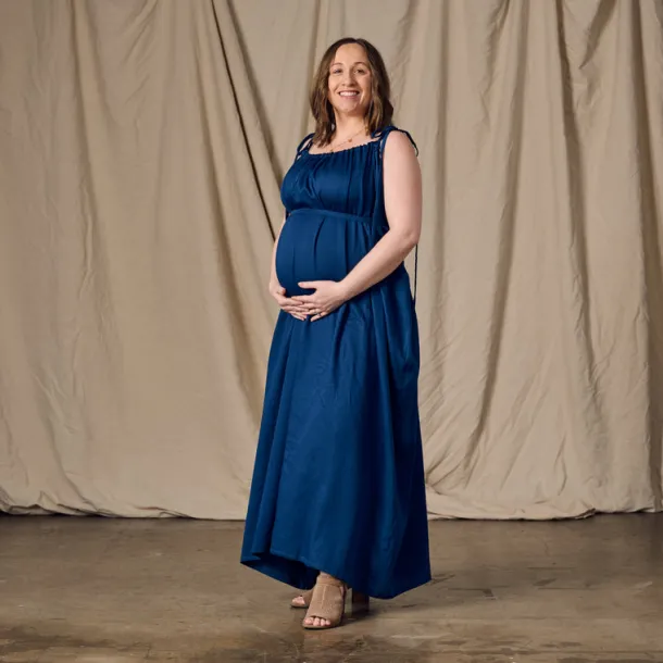 Kanya Blue Cotton Maxi Style Dress