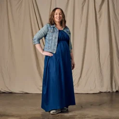 Kanya Blue Cotton Maxi Style Dress