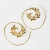 Katani Gold Swirl Hoop Earrings