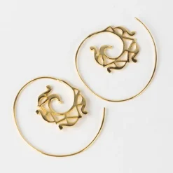 Katani Gold Swirl Hoop Earrings