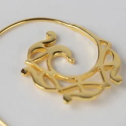 Katani Gold Swirl Hoop Earrings