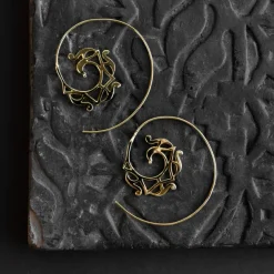 Katani Gold Swirl Hoop Earrings