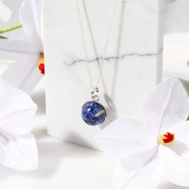Khasi Kay Sterling Silver Sodalite Necklace