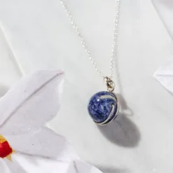 Khasi Kay Sterling Silver Sodalite Necklace