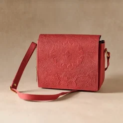 Kohra Embossed Leather Crossbody Bag