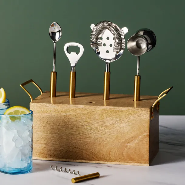 Kokatel Bar Tool Set with Stand - Set of 5
