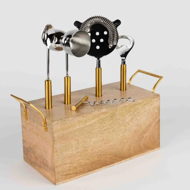 Kokatel Bar Tool Set with Stand - Set of 5
