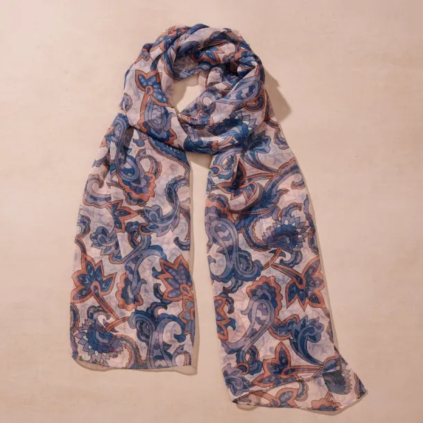 Komal Paisley Chiffon Scarf