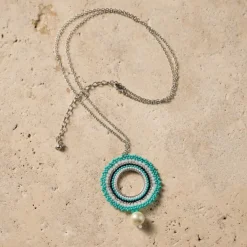 Lahar Bead Pendant Necklace